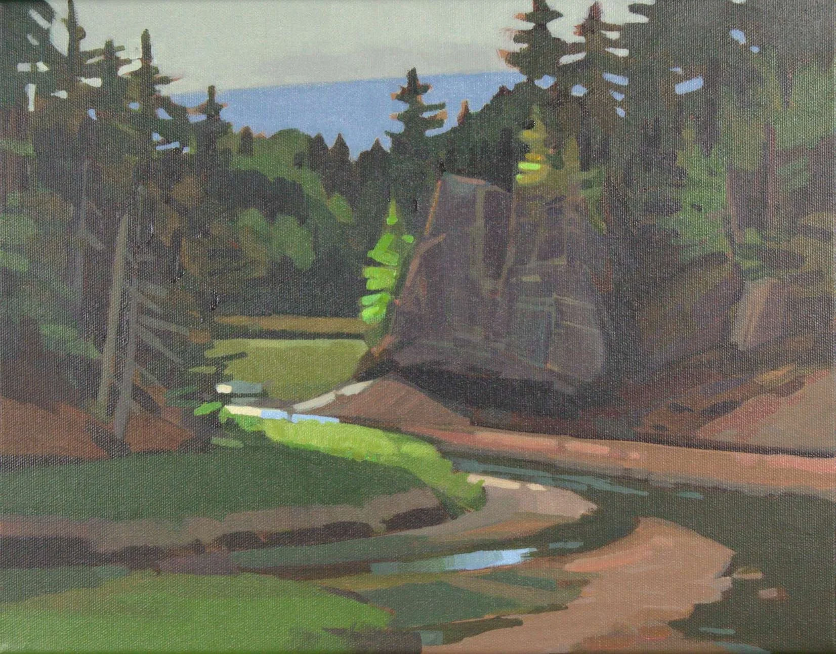 Shelley Mansel, Land & Sea, 11x14x1, Acrylic, canvas