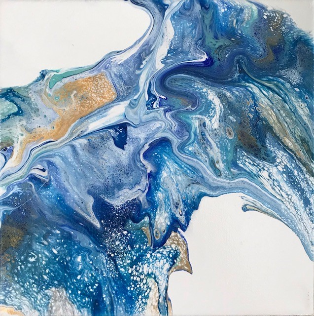 Ocean Wave [2021] Acrylic on canvas 8”x8”