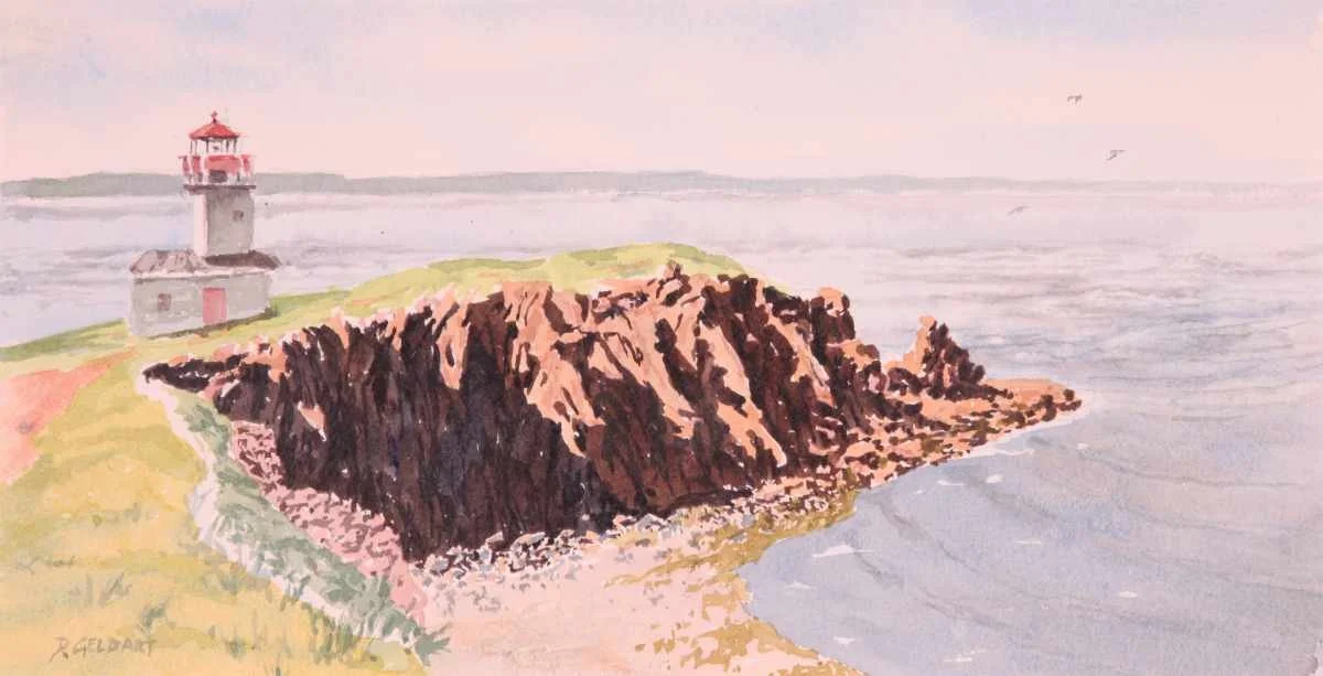 Doug Geldart "Cap D'Or Lighthouse" WonPP 14x7 