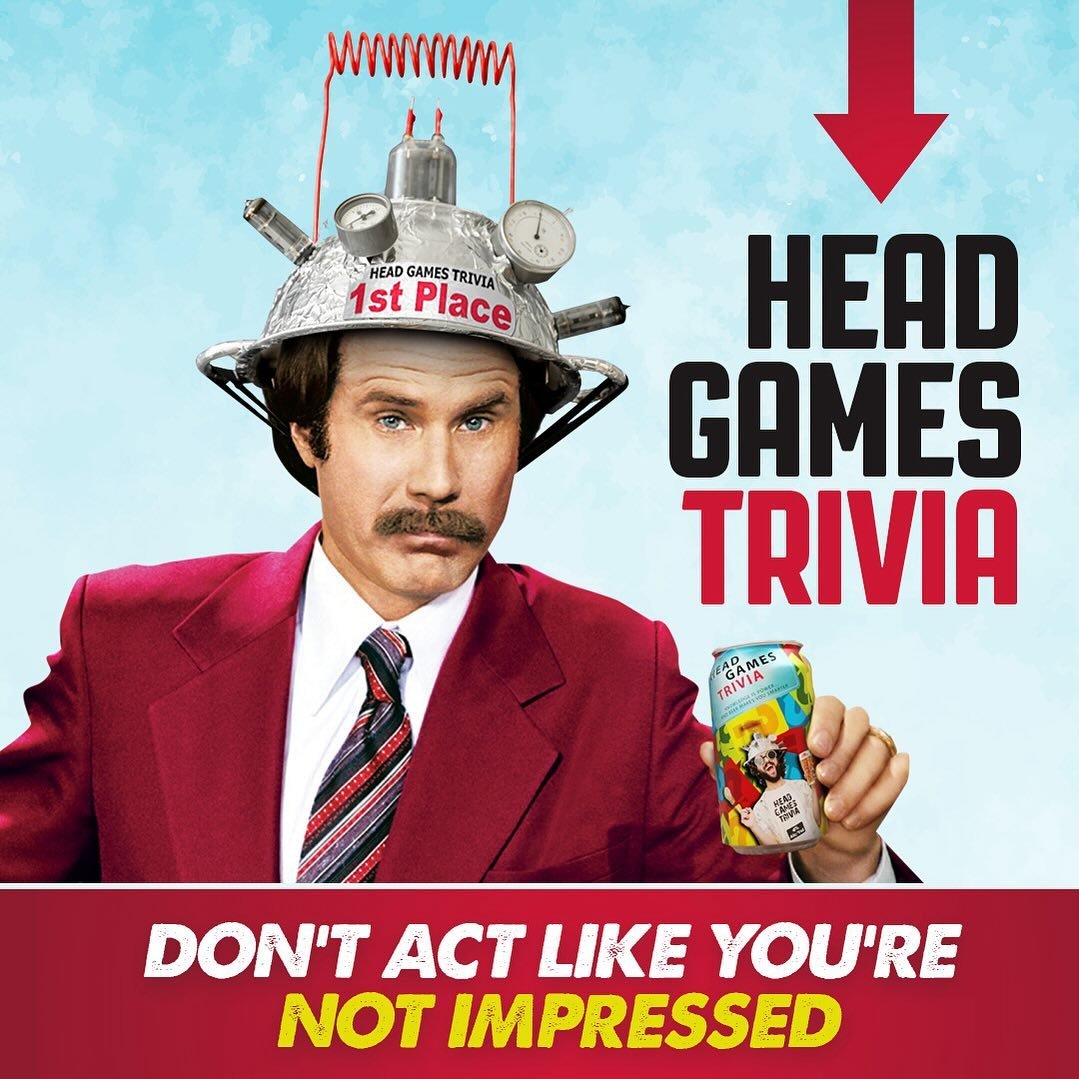 Don&rsquo;t miss the fun. Its FREE. Trivia every Tuesday with @headgamestrivia at 6:30pm with the one and only Alan!  @elubias_kitchen will be serving her award winning food starting at 5pm.  Make your Tuesday memorable and grab your smart and fun fr