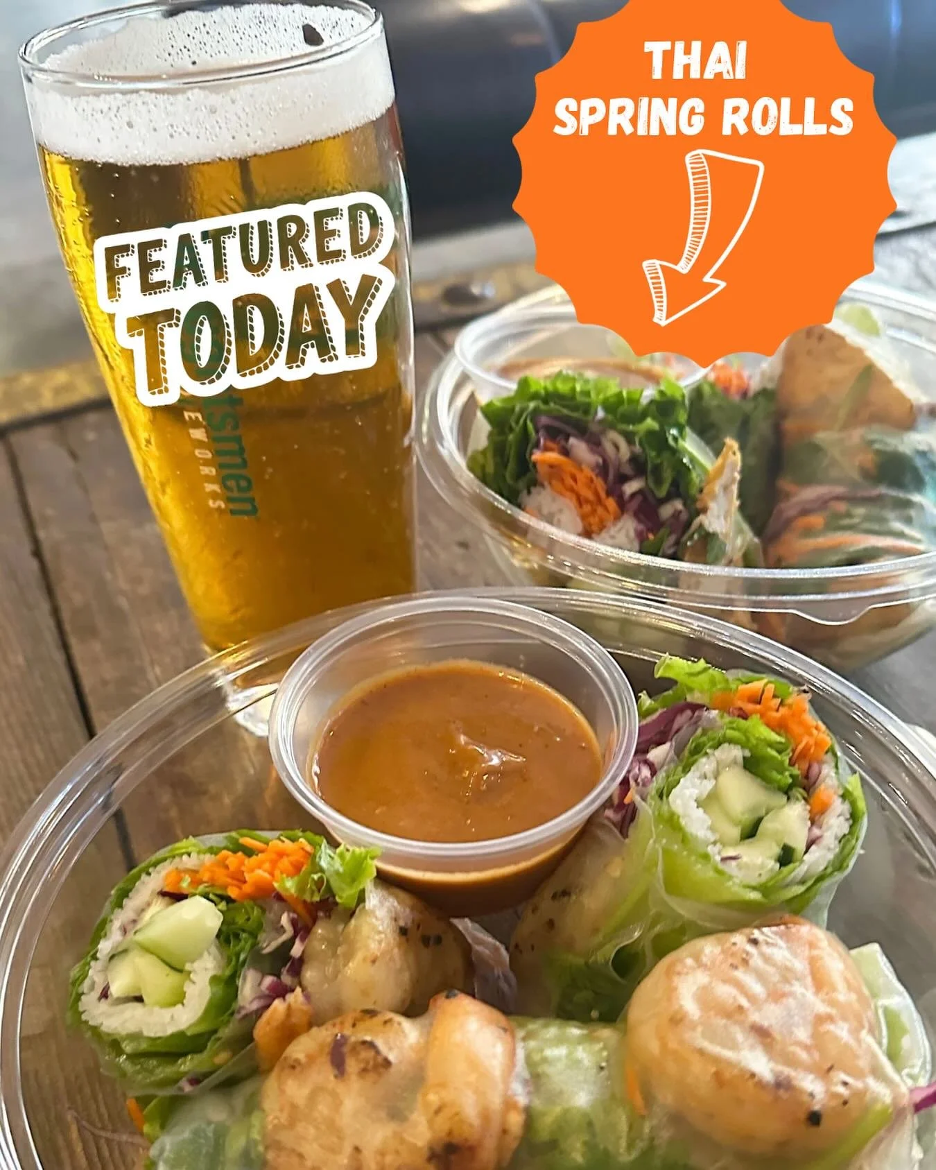 Monday mood: find your balance&hellip; 

Zapp Thai is taking a night off from the full menu, but we&rsquo;ve got fresh Thai Spring Rolls (shrimp or tofu) ready to roll your way. 🌯💫

Made with all the good stuff: romaine &bull; red cabbage &bull; ci