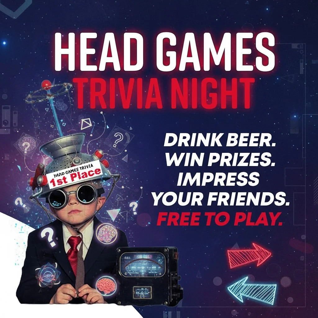 🧠 Head Games Trivia Night 🍺
Brains, banter, and your best team name &mdash; it&rsquo;s Trivia Tuesday at Draughtsmen Aleworks! We kick things off at 6:30pm, it&rsquo;s free to play, and the laughs (and pints) are pretty much a sure thing. 🍻

🍜 @z