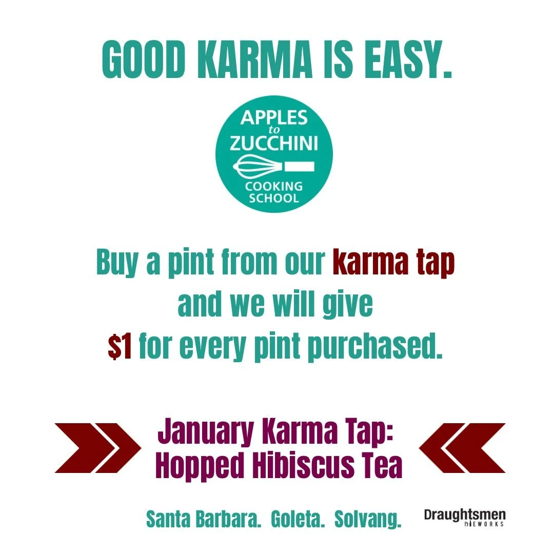 Many of our friends are doing Dry-uary. Don&rsquo;t let that stop you from coming to Draughtsmen. We have a great hibiscus hopped tea that we brew and have on tap. Zero calories and zero alcohol. And, another great reason to try it - it is our Karma 
