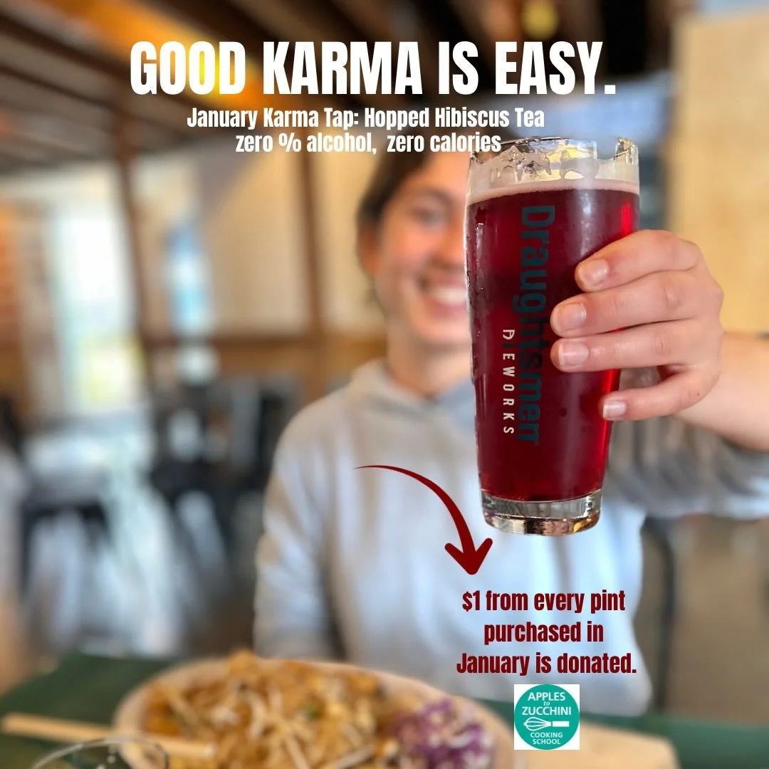 Many of our friends are doing Dry-uary. Don&rsquo;t let that stop you from coming to Draughtsmen. We have a great hibiscus hopped tea that we brew and have at all three of our taprooms.  Zero calories and zero alcohol. And, another great reason to tr