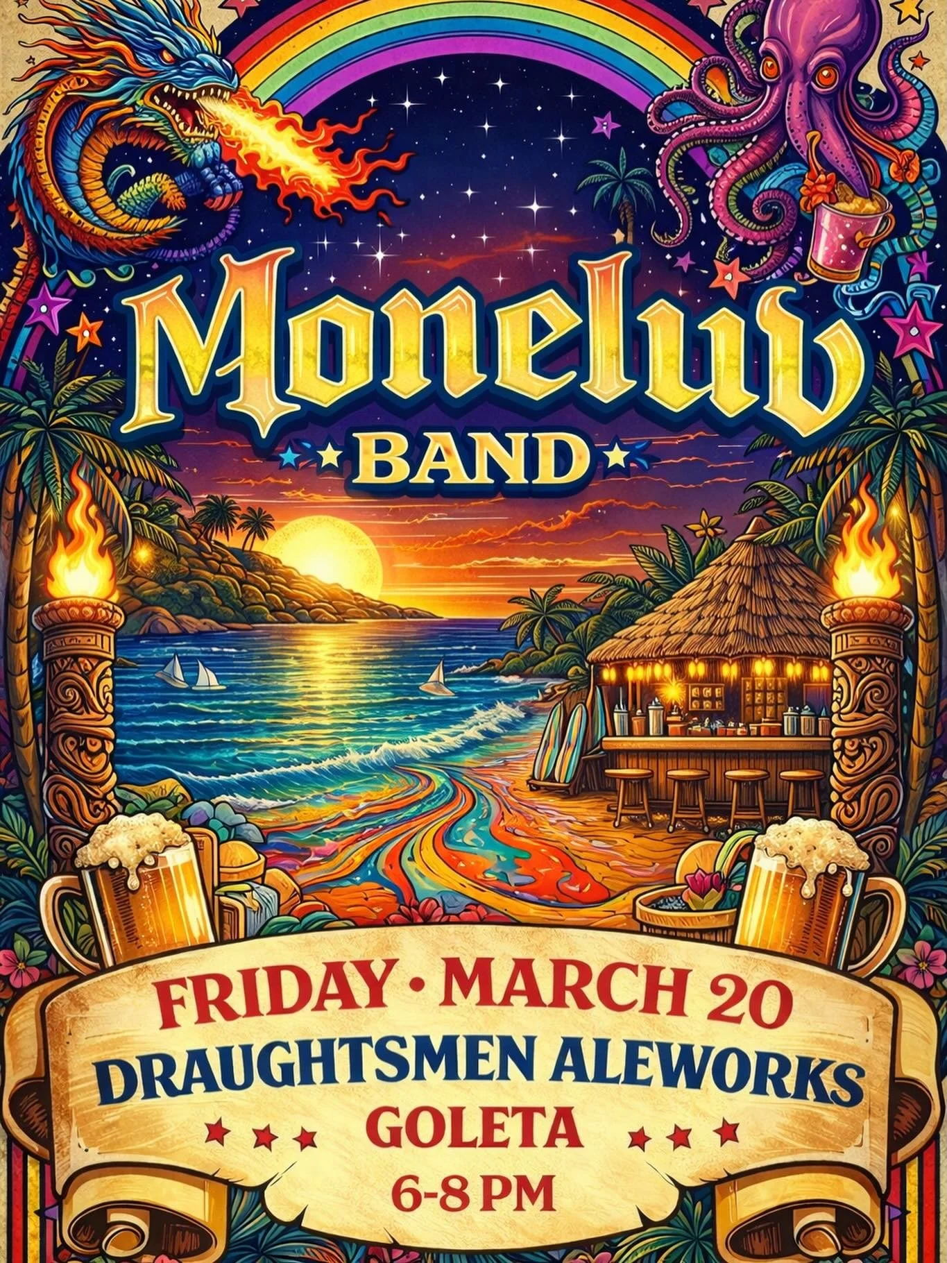 FRIDAY. SUN. MUSIC. ☀️🎶

MoneLuv live from 5&ndash;7pm bringing the good vibes. 

Cold drinks, tasty bites from @zappfoodtruck and your weekend starts here. 

Let&rsquo;s dance.

#livemusic #sblivenotes #craftbeer #community #DABeer draughtsmen brew