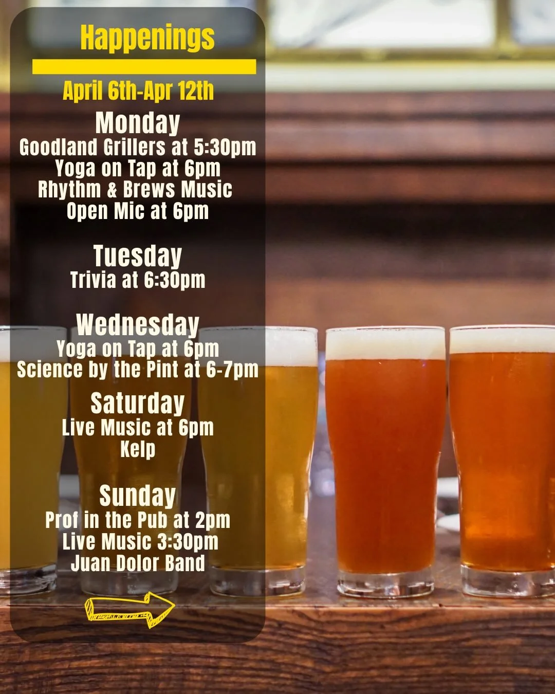 🍻 Happenings at Draughtsmen Aleworks this week

🎶 Mon 4/06 TODAY! Rhythm &amp; Brews Music Showcase 🍺 Live music, cold beer, and community vibes all in one place. Rhythm &amp; Brews is your go-to open mic for creativity and connection&mdash;whethe