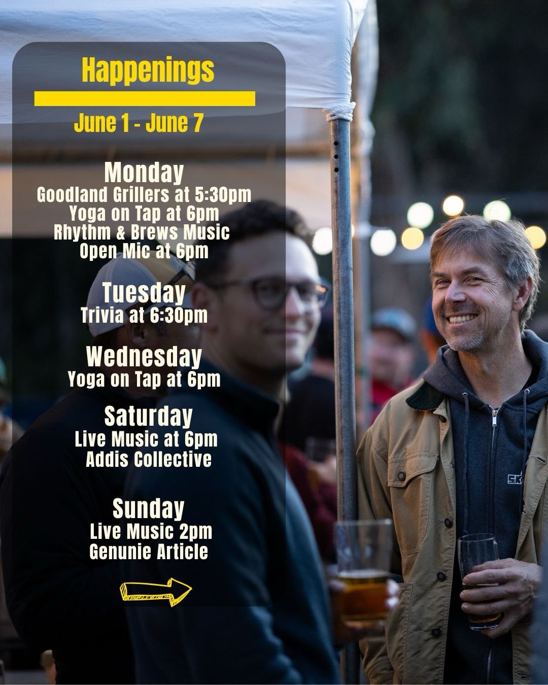 🍻 This Week at Draughtsmen
Good beer, great food, live music, and plenty of reasons to gather with friends.

🎶 Mon 6/01 Rhythm &amp; Brews Music Showcase 🍺 Local music, cold beer, and community come together for our music-forward open mic night. W