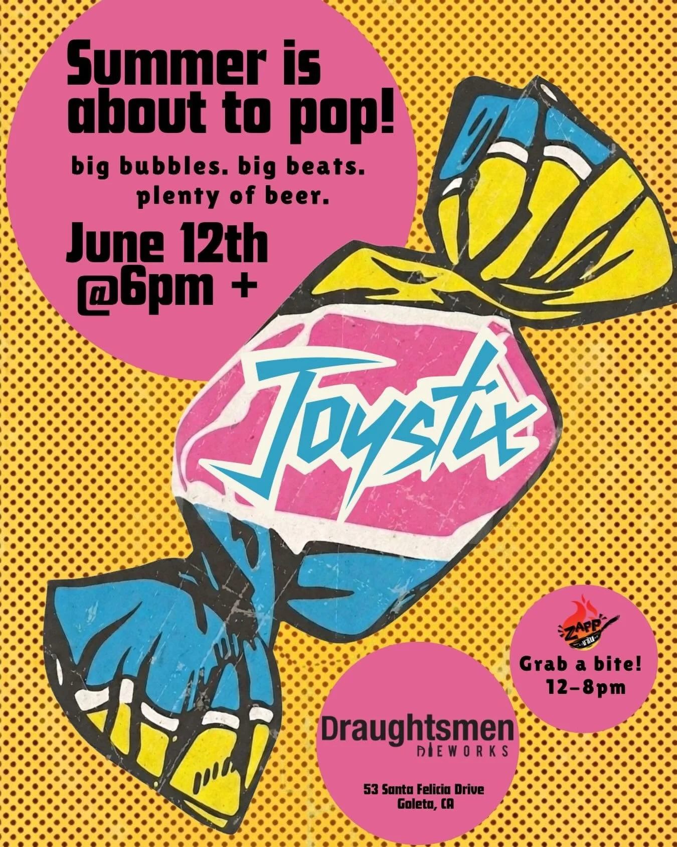 🎸 This Friday! Live Music @ 6pm with one of our favorites- @joystixsb  Break out the neon and get ready for a blast from the past. JOYSTICKS is bringing all the &lsquo;80s dance and feel-good energy to kick off the weekend. Grab a drink, hit the dan