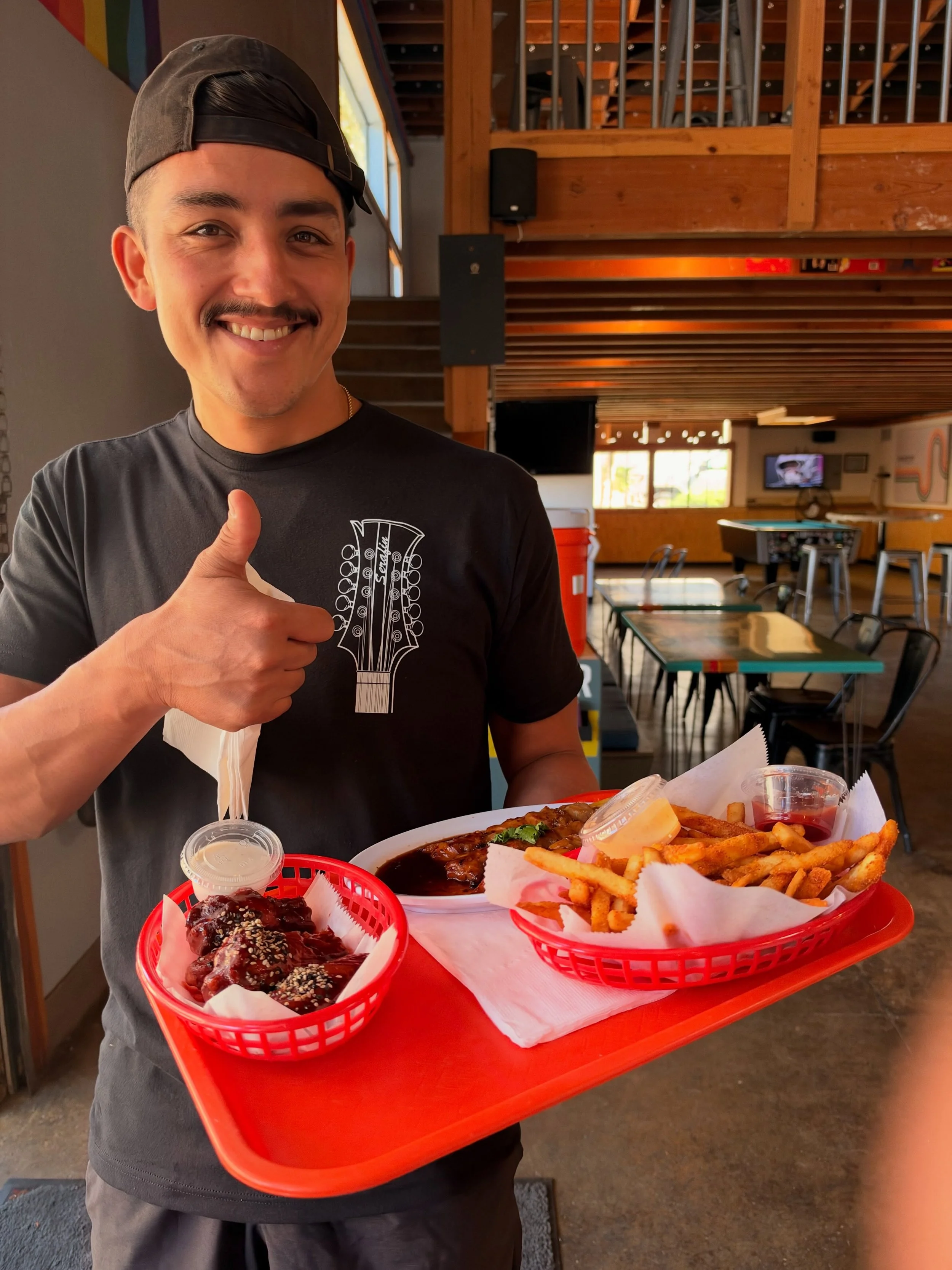 Did you know @zappfoodtruck is part of our team and serves incredible food Tuesday-Sunday? Lunch too!  Enjoy some of the incredible noodle dishes or maybe the spicy Korean buffalo wings or crying tiger tacos? So many good things to choose from! 
Eat-