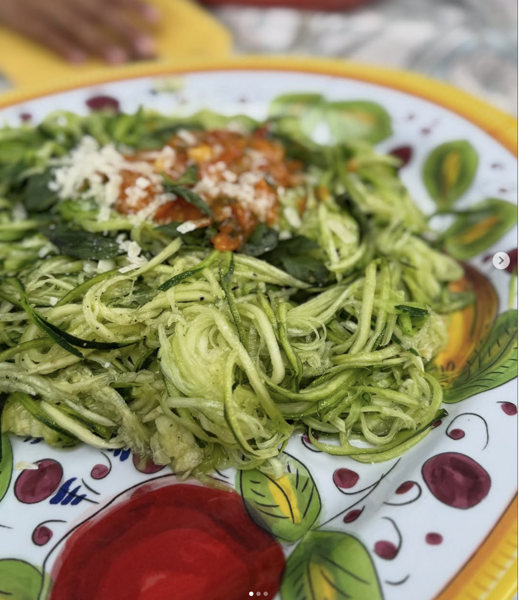 Zucchini pasta from A to Z Cooking School