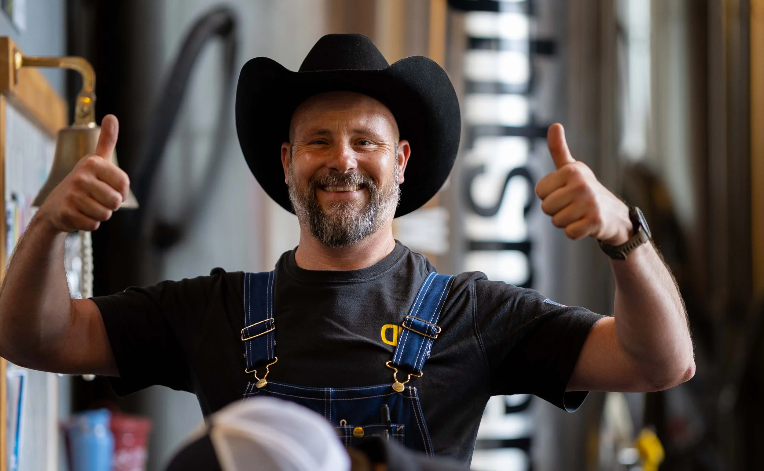 Chris, Draughtsmen partner giving his thumbs up