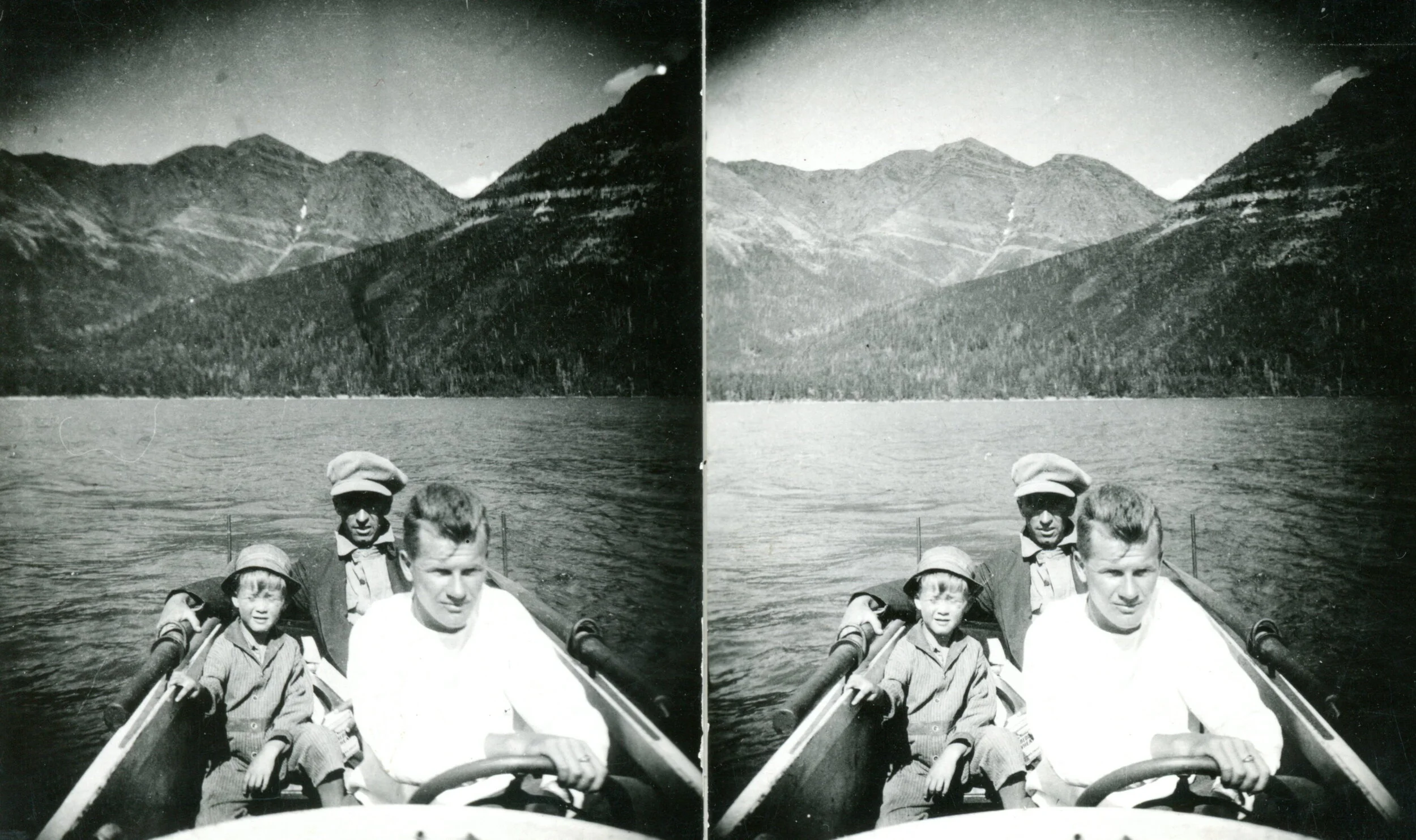 Boating on Upper Waterton Lake unk people