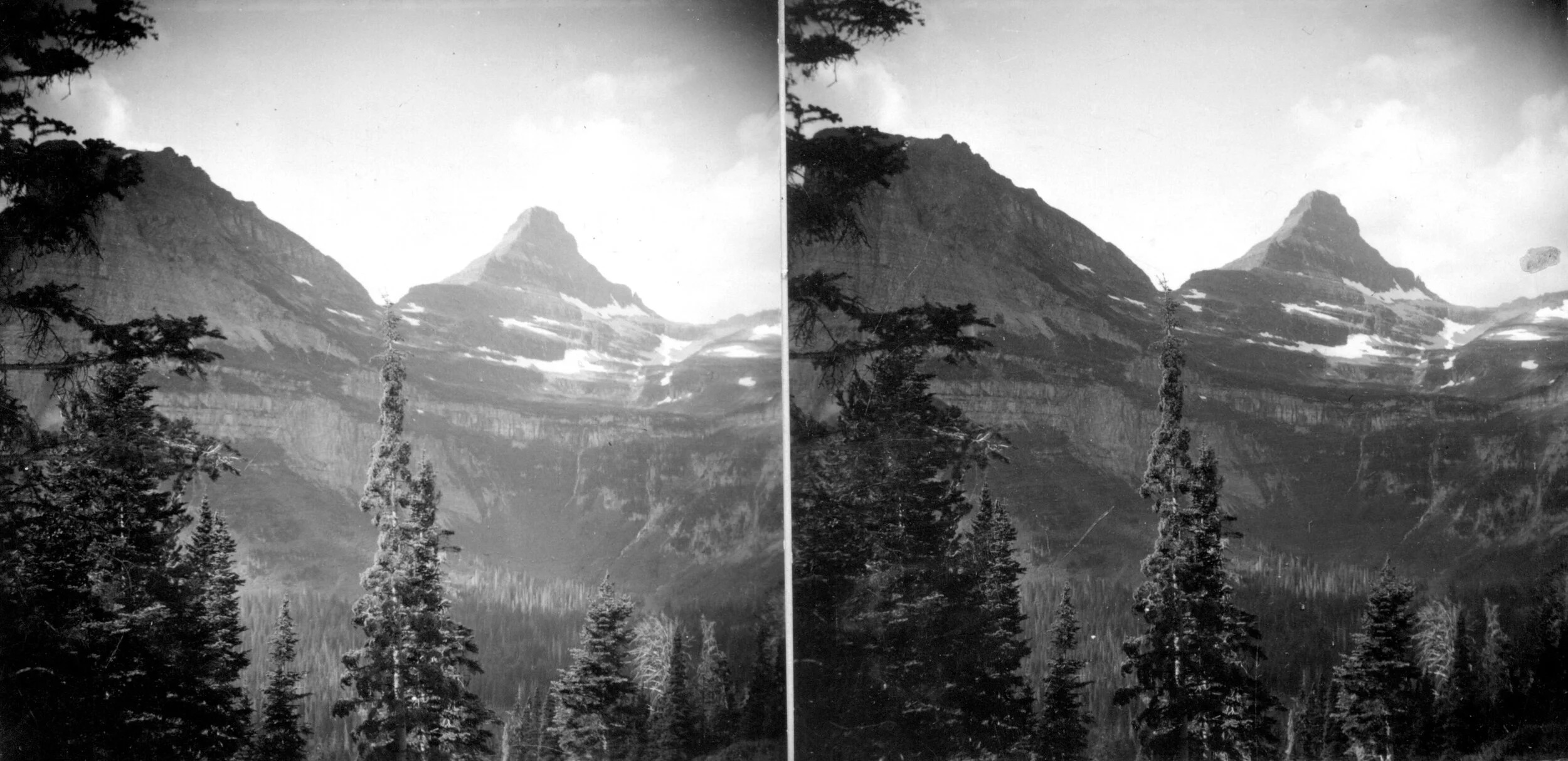 Logan Pass below Mount Reynolds Glacier National Park