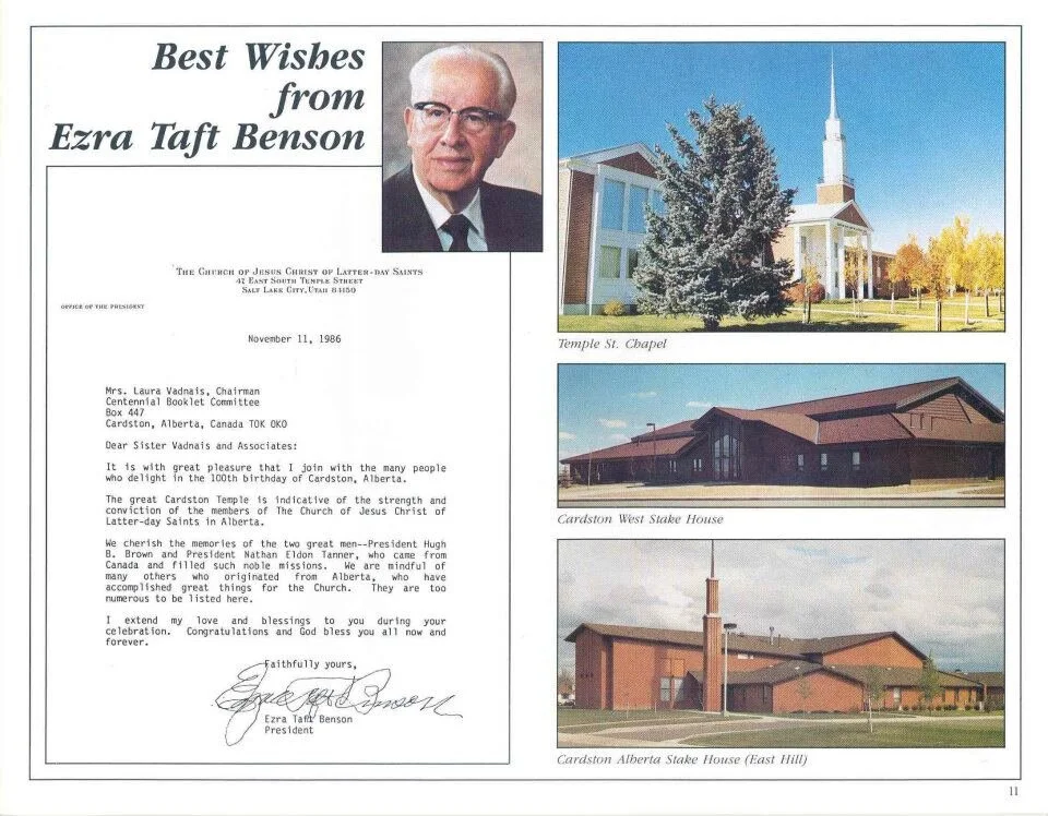 cardston centennial, 1987