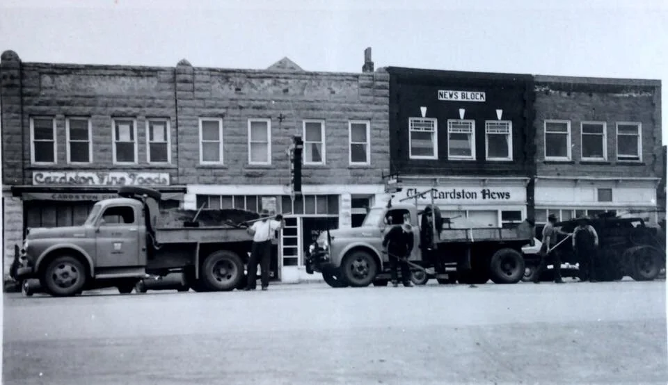 Cardston Main Street Circa 1940's