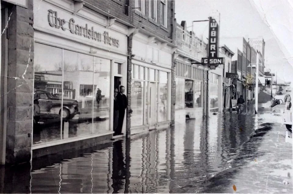 Cardston Main Street Circa 1940's