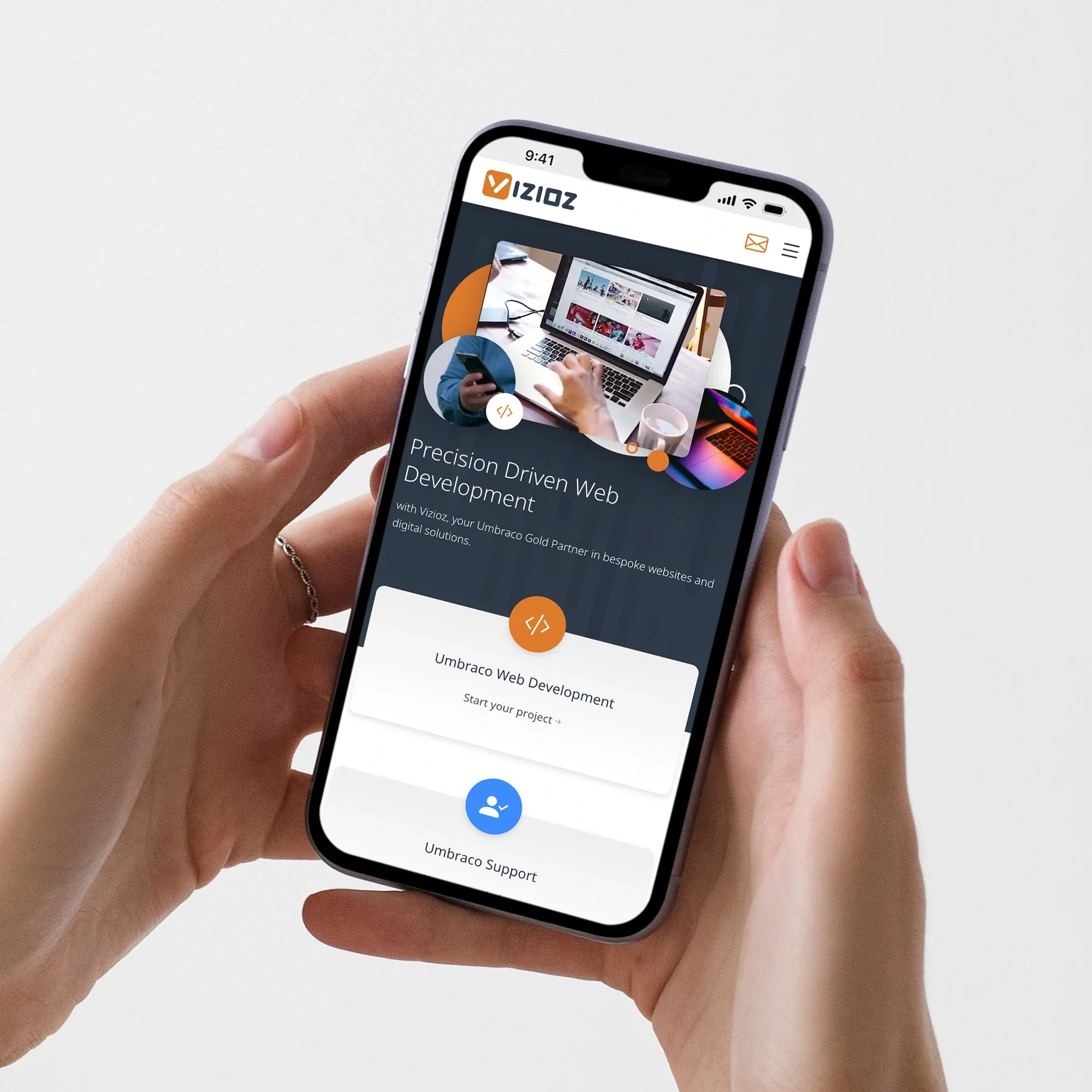Responsive design on mobile.