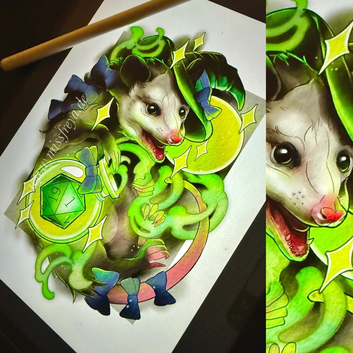 And I present you with the (absolutely Christmas themed) possum witch ✨✨✨💜

For everyone also not being a fan of this holiday - this witch possum shall guide you  through the darkest of nights with a little scream 👵🏼🔥

I have so many news and upd