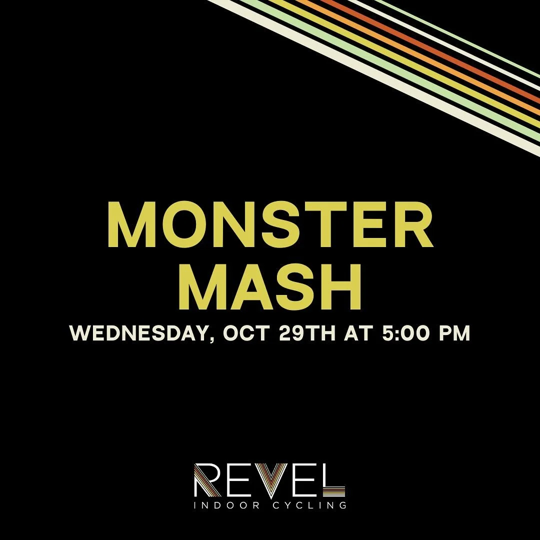 Spooky season takes over at Revel 👻🎶

We&rsquo;re serving up the ultimate Halloween vibes with Monster Mash 🧟&zwj;♀️, our full-studio Revel Halloween Party 🎉, a Halloween Rave ⚡️, and the hauntingly epic Spooky Szn Spin 🕸️.

Costumes, beats, and