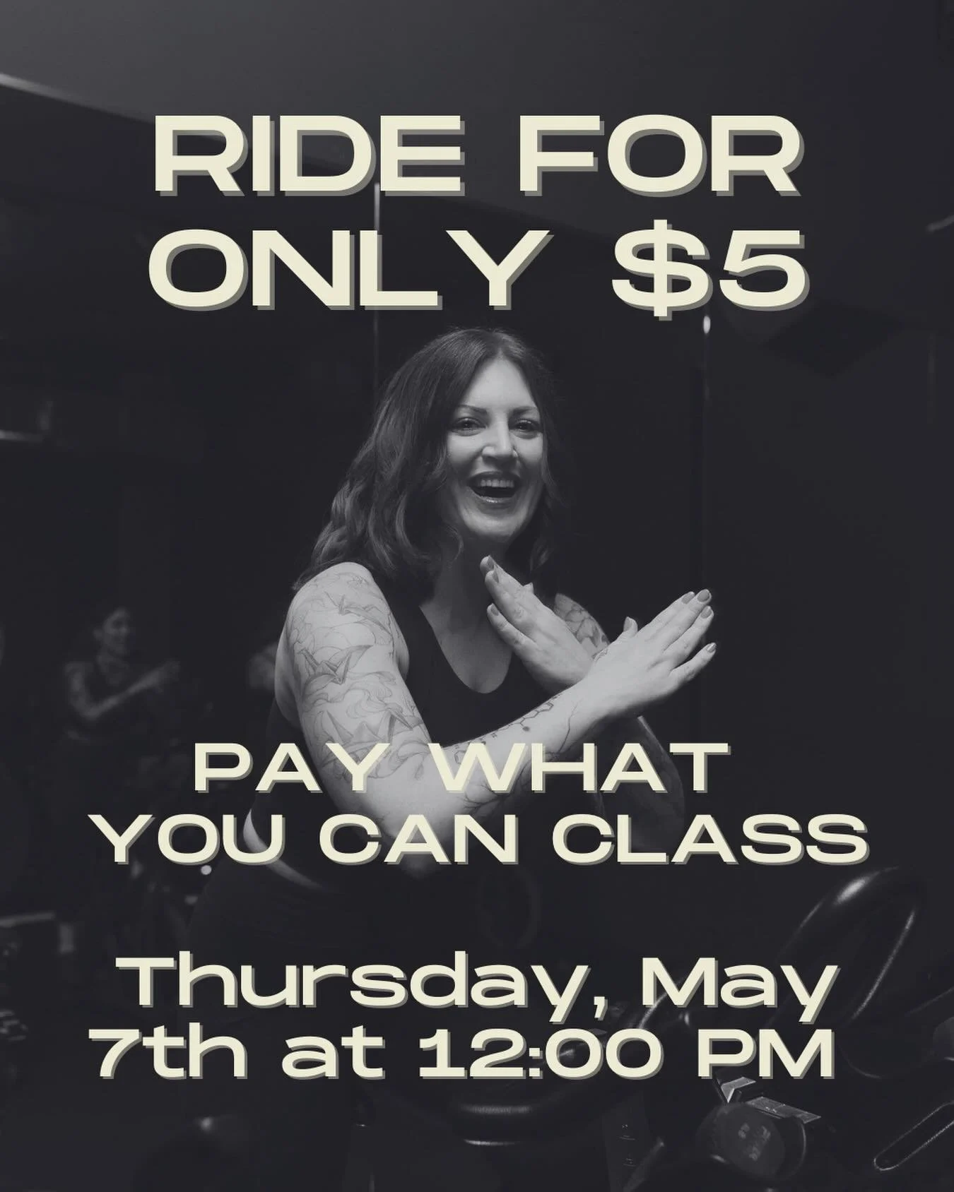 Our Pay What You Can classes are back this month! Same great energy, big savings. 🤩💯

Join us this Thursday, May 7 at 12 PM!