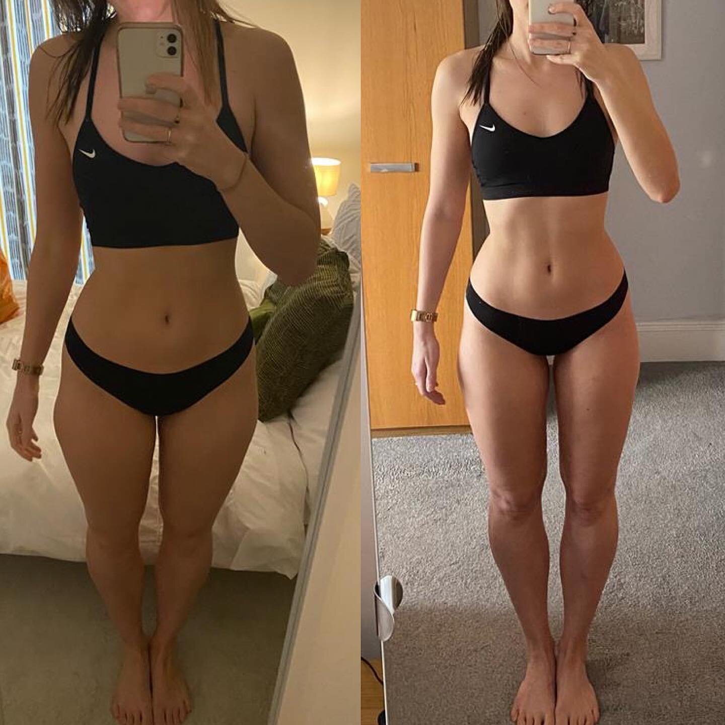 Absolutely INSANE progress from one of my online clients🤩 waist is coming in, more shape to her legs and a tighter core👏🏻

This progress has been made doing 3/4 home workouts a week all body weight or using just a resistance band as she doesn&rsqu