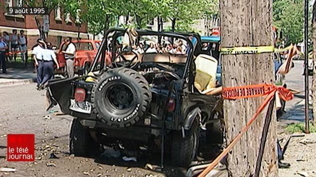  Carcasse de la Jeep Source : Radio-Canada 