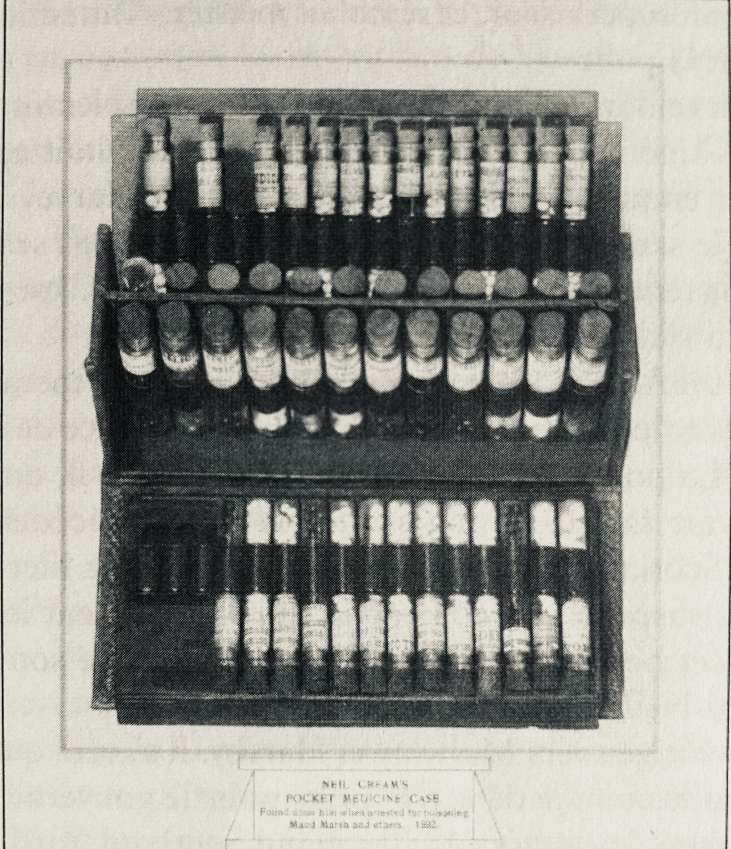 Trousse pharmaceutique du Dr Thomas Neill Cream.