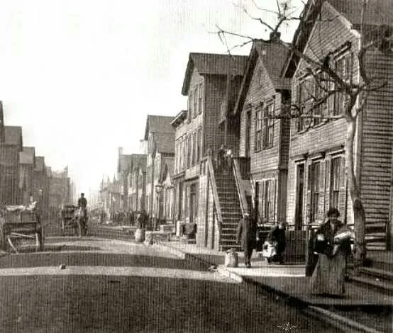 Quartier pauvre de Chicago fin du 19e siècle. Source ChicagoGangHistory.com