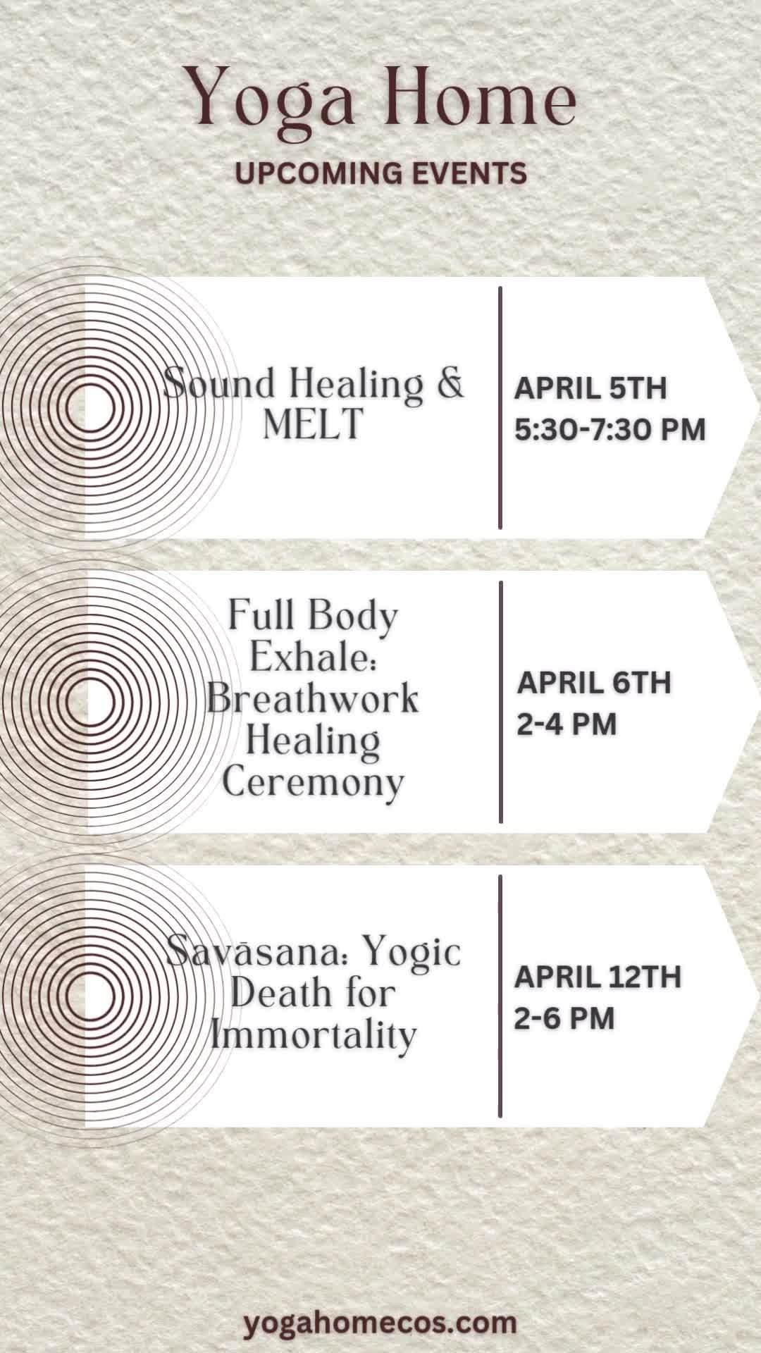 Sound healing, breathwork, & savāsana, oh my!