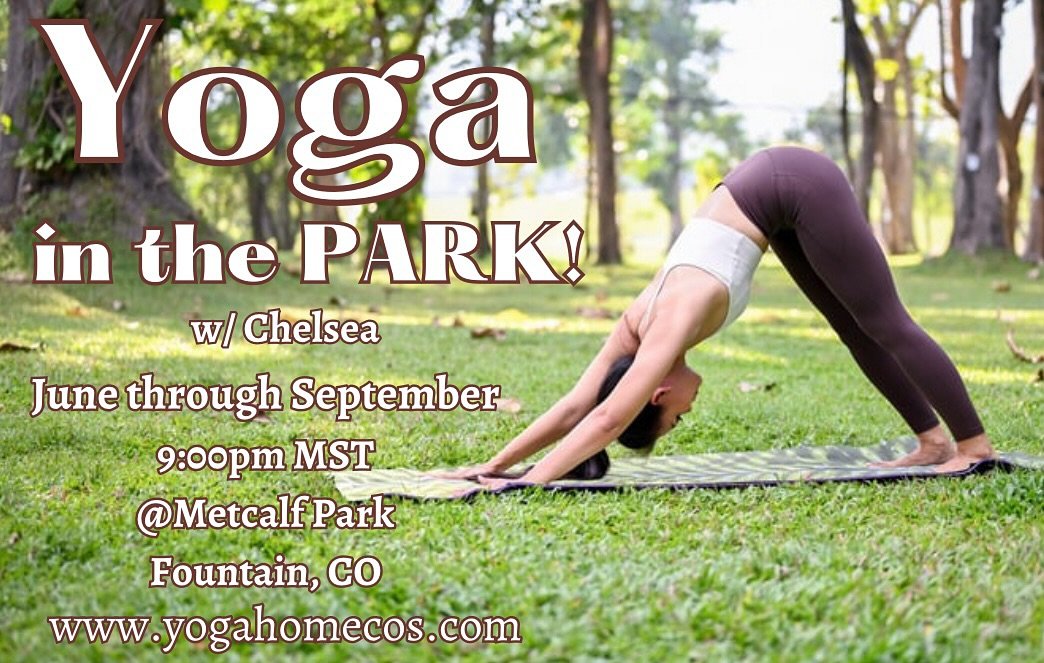 Who doesn’t love FREE yoga in the park? 🤷🏻‍♀️ Join Chelsea every Sunday this summer to and enjoy yoga, community, and sunshine! ☀️
#yogahomecos #fountainyoga #coloradoyoga #coloradospringsyoga #widefield #widefieldcolorado #fountaincolo