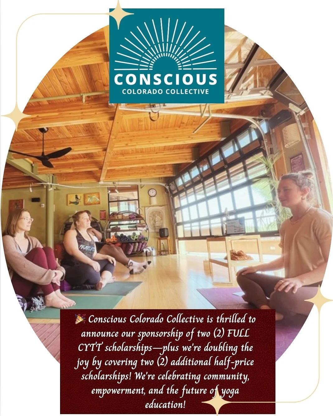 You guys! I’m in disbelief! 🫢
@consciouscoloradocollective has decided to sponsor students for our next round of CYTT! 💕🙏
💕 If you’ve ever been interested in joining a yoga teacher training program, now is the time!
💕Conscious C