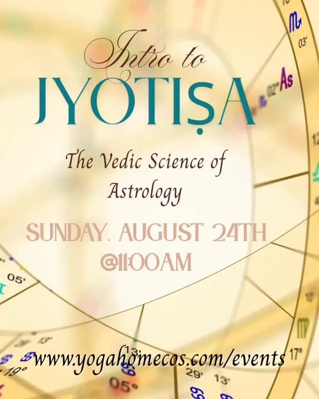 Attention all light seekers! ☀️✨☀️
☀️Join us for an intro to the stars! ✨ Samantha will walk you through the basics of Jyotiṣa and it’s import for spiritual seekers. We will learn the basics and glimpse at how those basics show up in your own