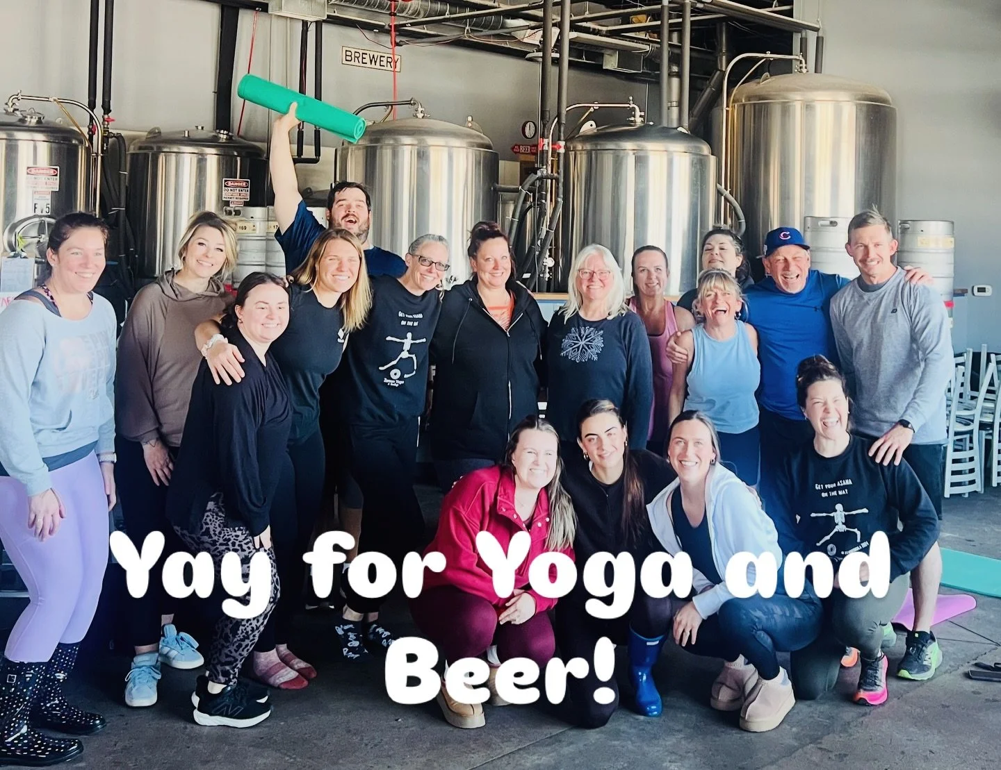 Yay for our first Community Yoga event at @peaksnpinesbrew! Movement, community, a blast, community, AND beer? 🍻 Best Saturday ever! 

See you all next month! 🍺💕🍺

#yogahomecos #peaksandpinesbrewery #yogacolorado #fountaincolorado #securitywidefi