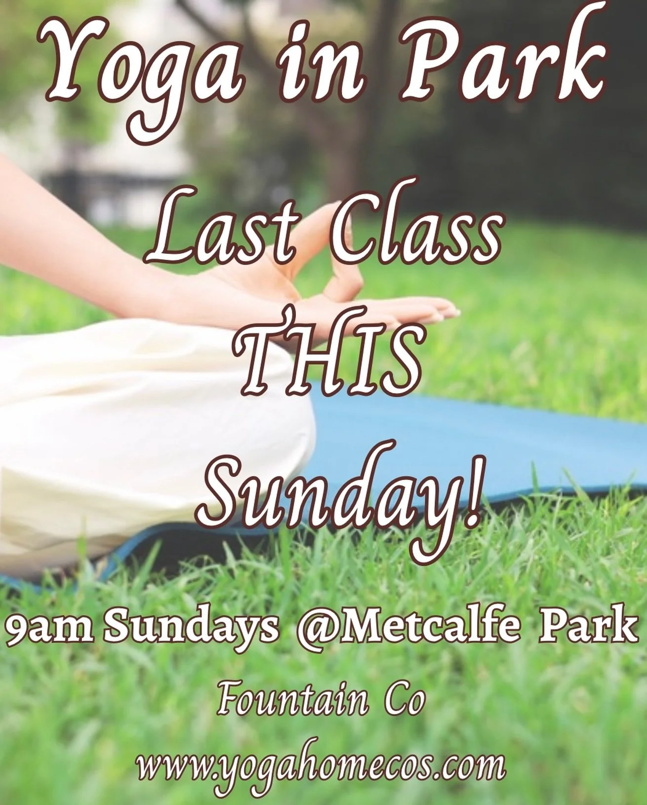 Okayyyyyyyy!!!!

We heard youuuuu! Stop yelllling! My gosh! 🙄🤪

Fine! 

We will have THIS Sunday be our last class! You asked for it, so do please come!  See you Sunday! ☀️🌳☀️

#yogahomecos #yogainthepark #coloradoparks #metcalfepark #fountainco