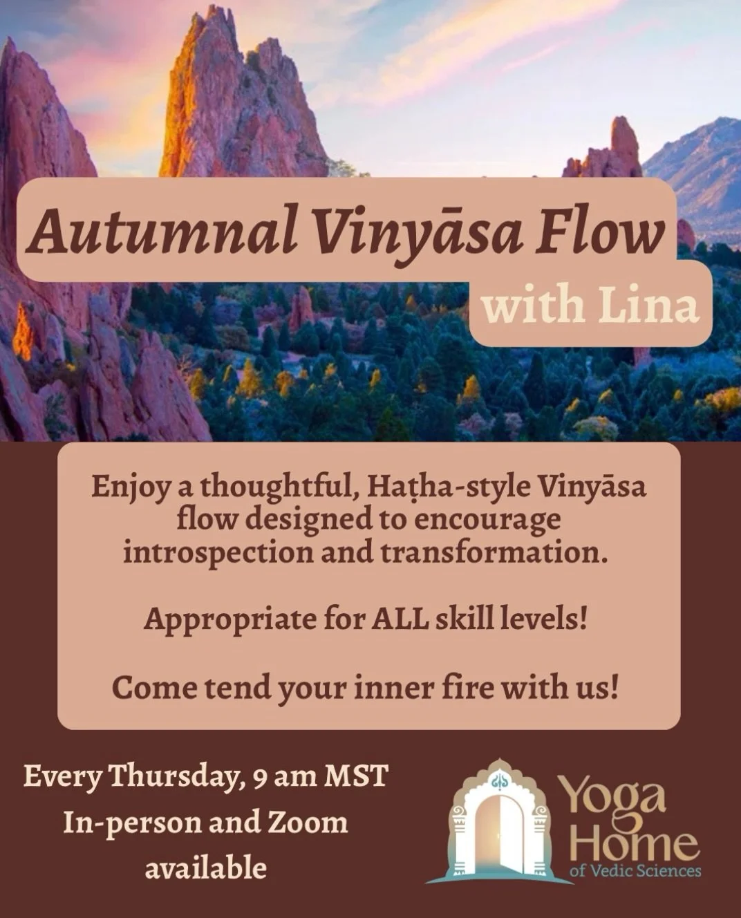 Happy Thursday! ☀️

Join Lina this morning for this yummy yoga offering! We can&rsquo;t wait to see you! 

🍁☺️🙏

#yogahomecos #coloradoyoga #coloradoyogastudio #fountaincolorado #securitywidefield