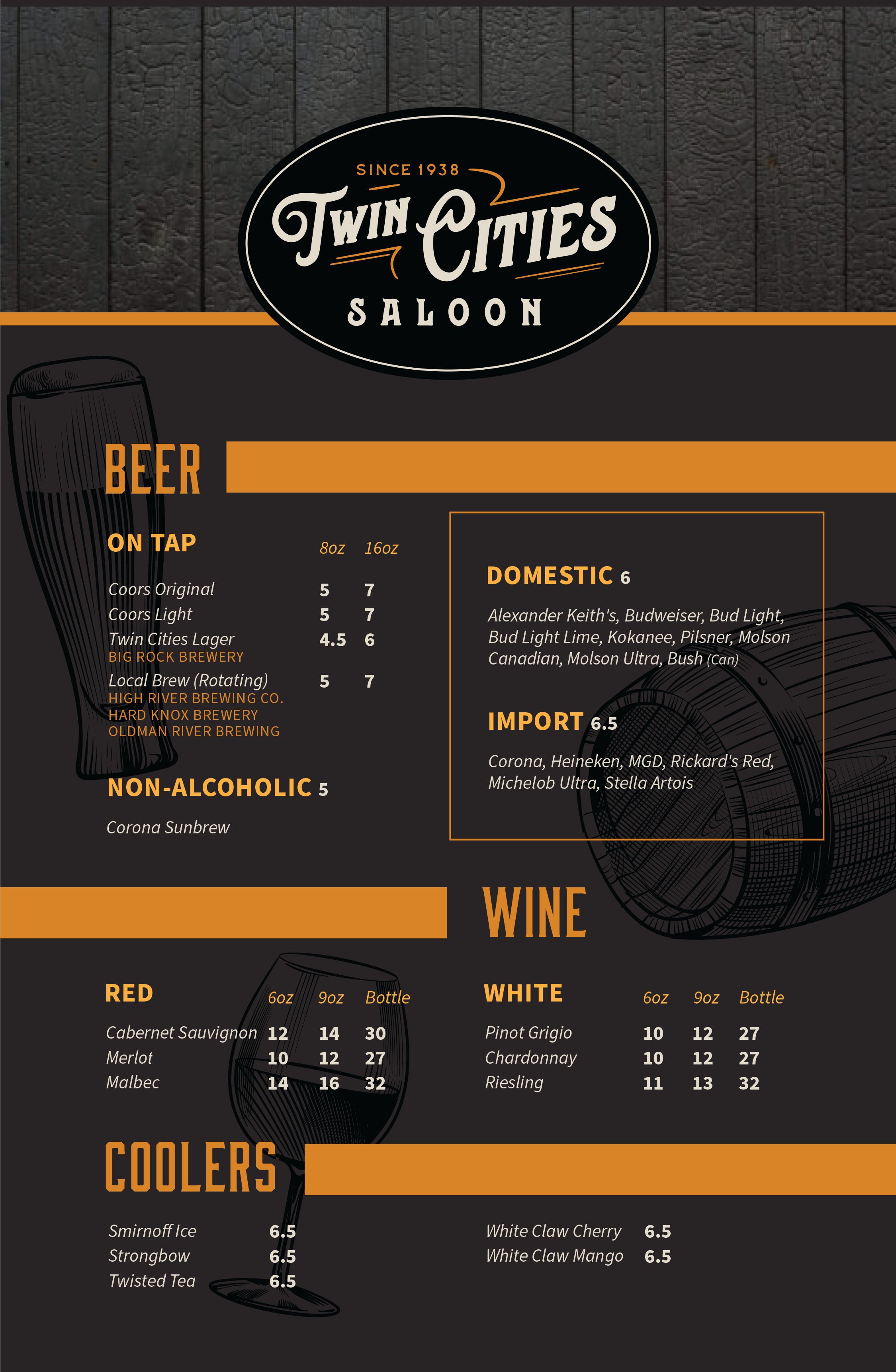 Menu — Twin Cities Hotel