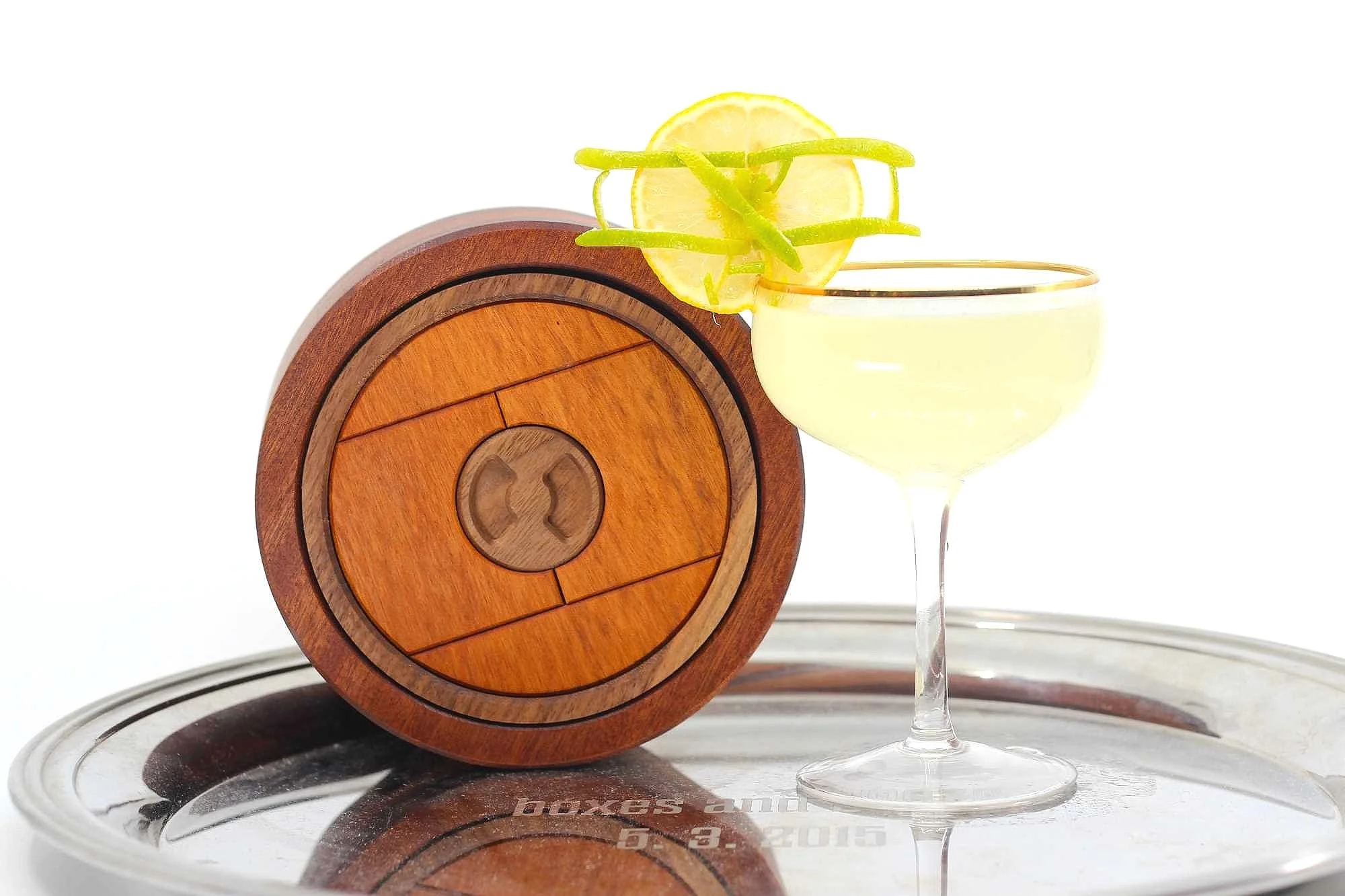 North by Northwest cocktail by Brian Miller and Vertigo puzzle by Dee Dixon