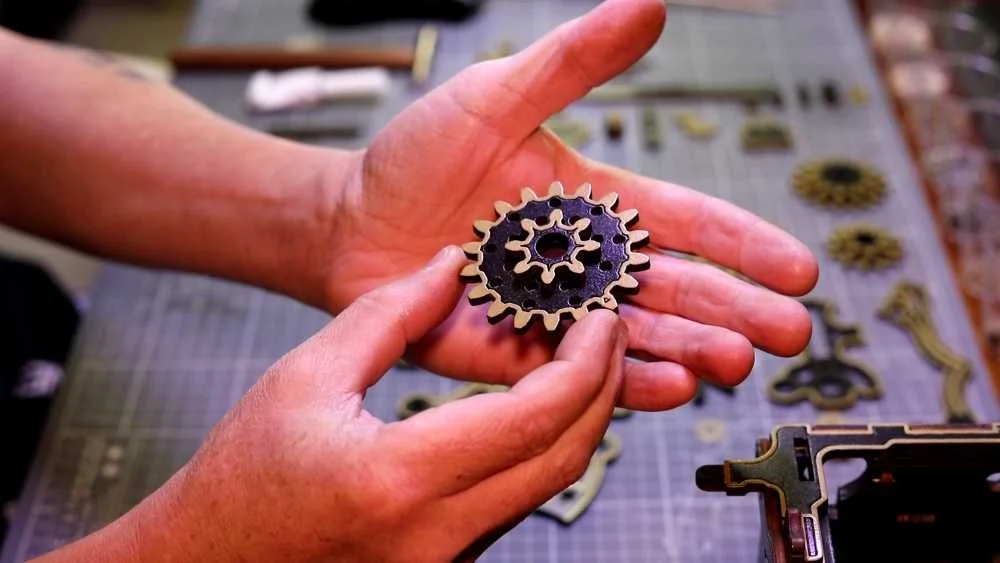 Mecanicarium puzzle box by Christophe Laronde