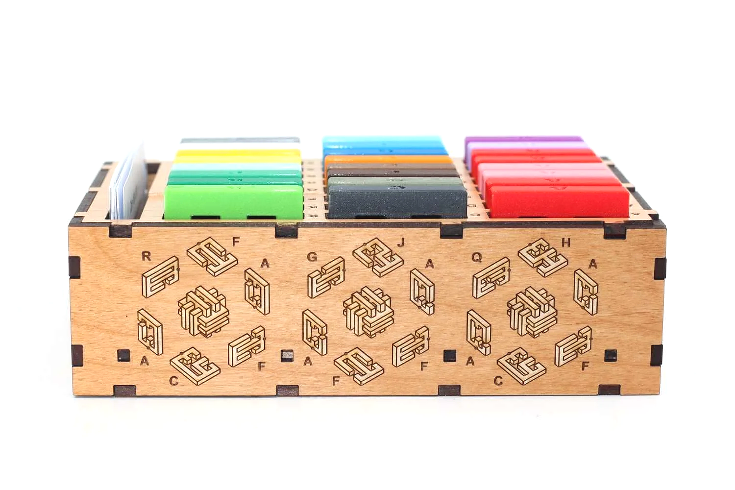Separated Board Burr puzzle set by Frans de Vreugd