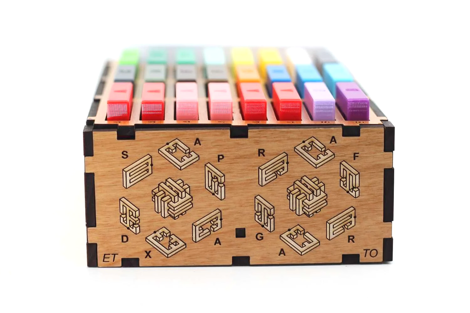 Separated Board Burr puzzle set by Frans de Vreugd