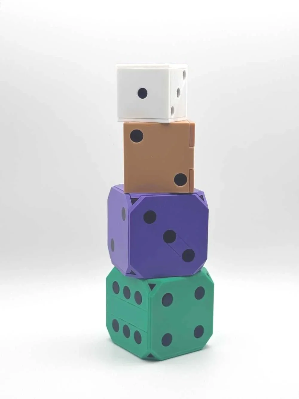 Dice Box puzzle prototypes by Alex Owens