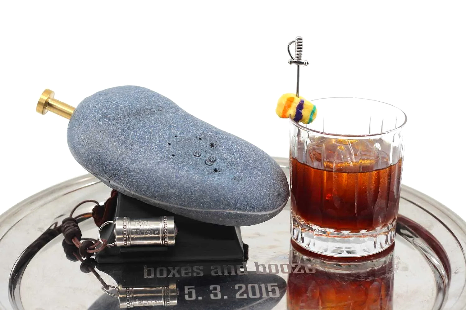 Pin in the Pebble puzzle by Lewis Evans and Knight Cap of the Side Table cocktail
