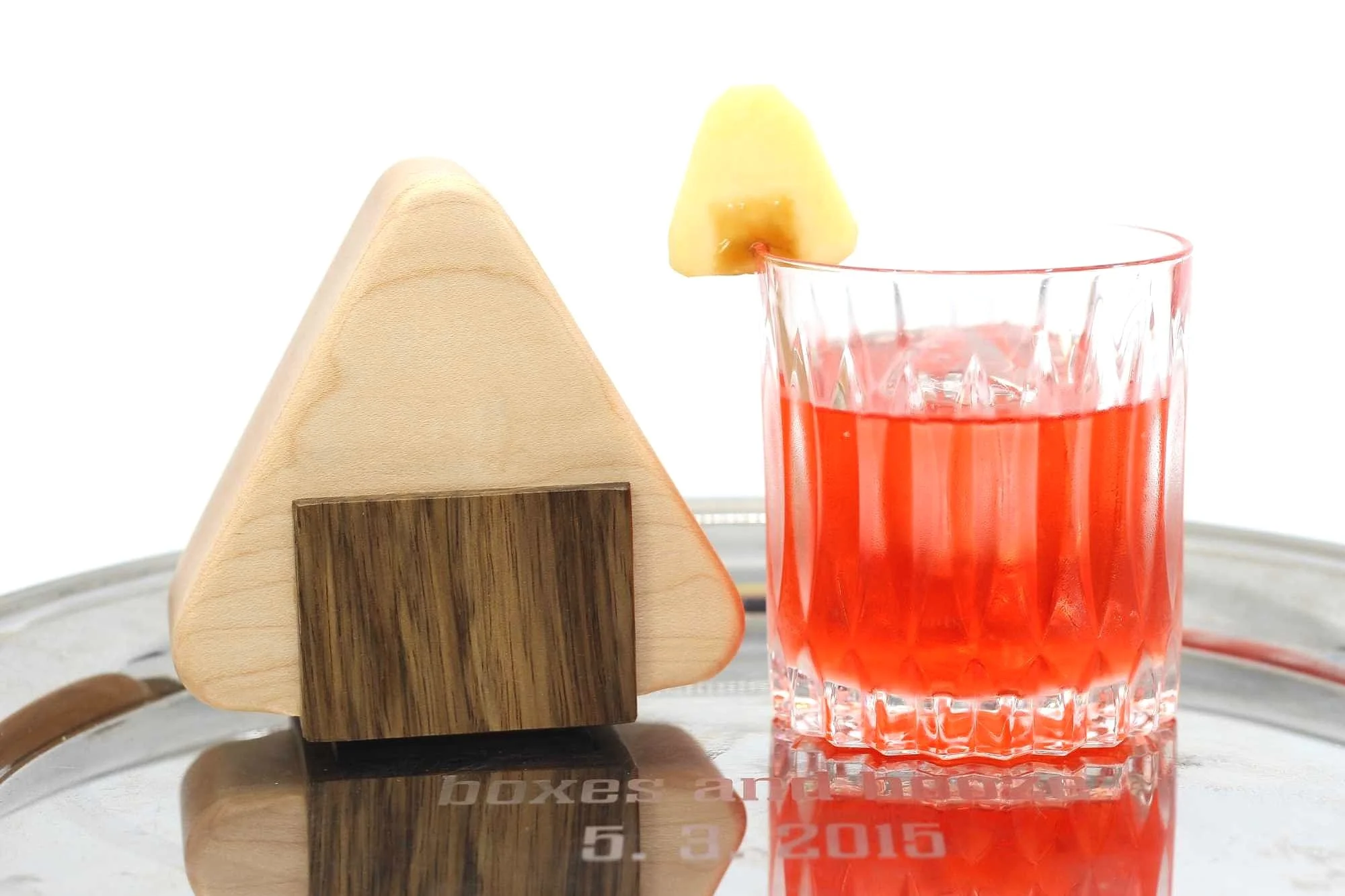 Nigori Negroni cockrail and Omusubi puzzle by Jason DeGeorge