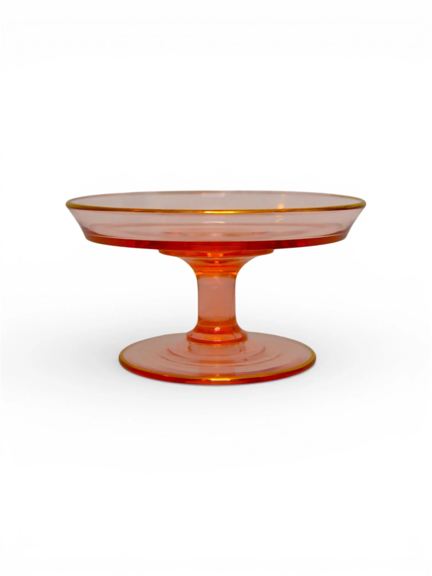 Vintage Pink Glass Compote/Pedestal Dish