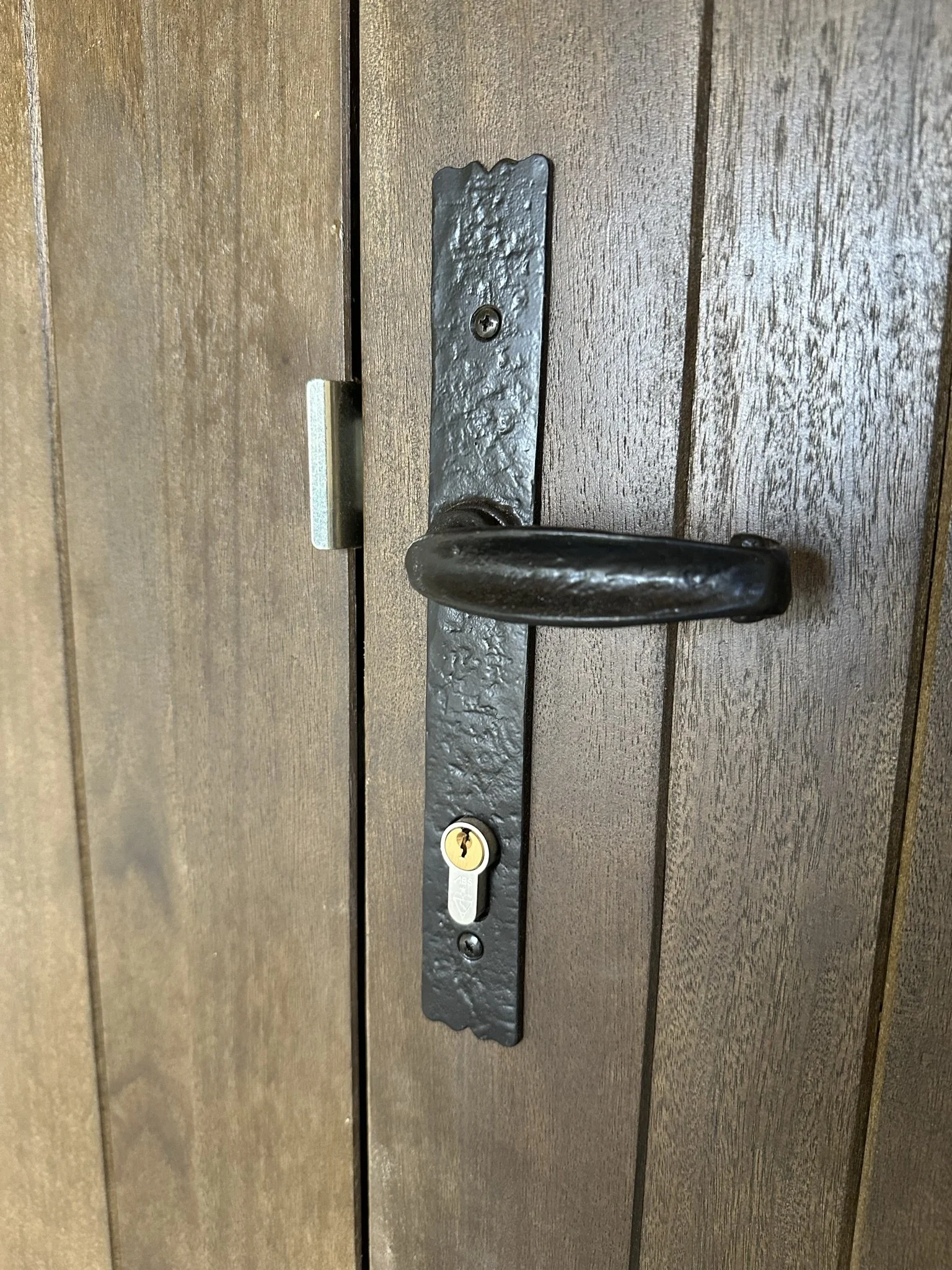 black hardware multipoint lock lever 