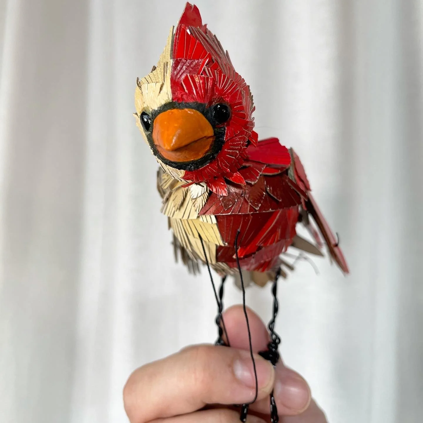 Gynadromorph Cardinal for Of a Feather, 2021.