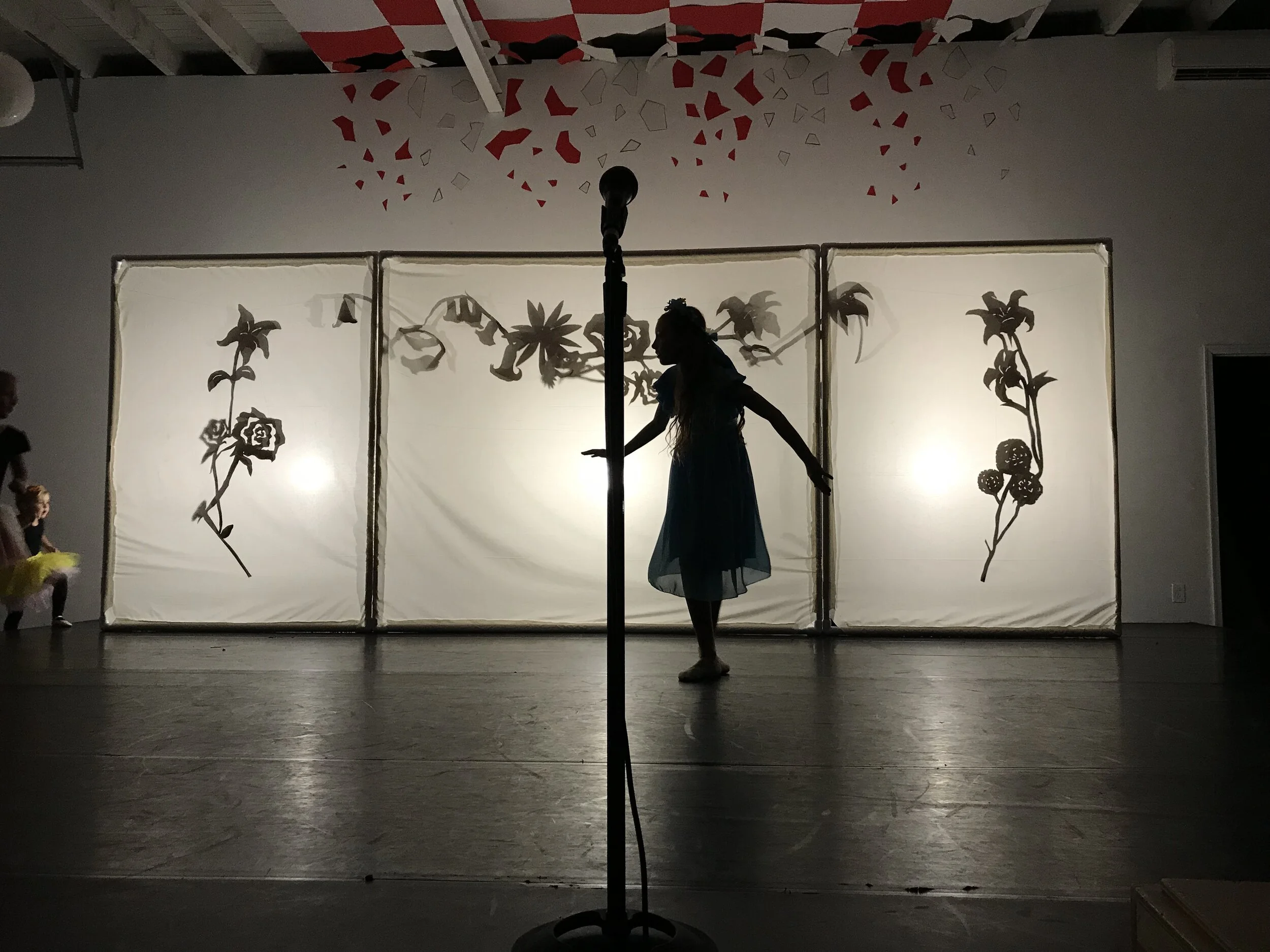 The garden for PACK's production of Through the Looking Glass, 2018