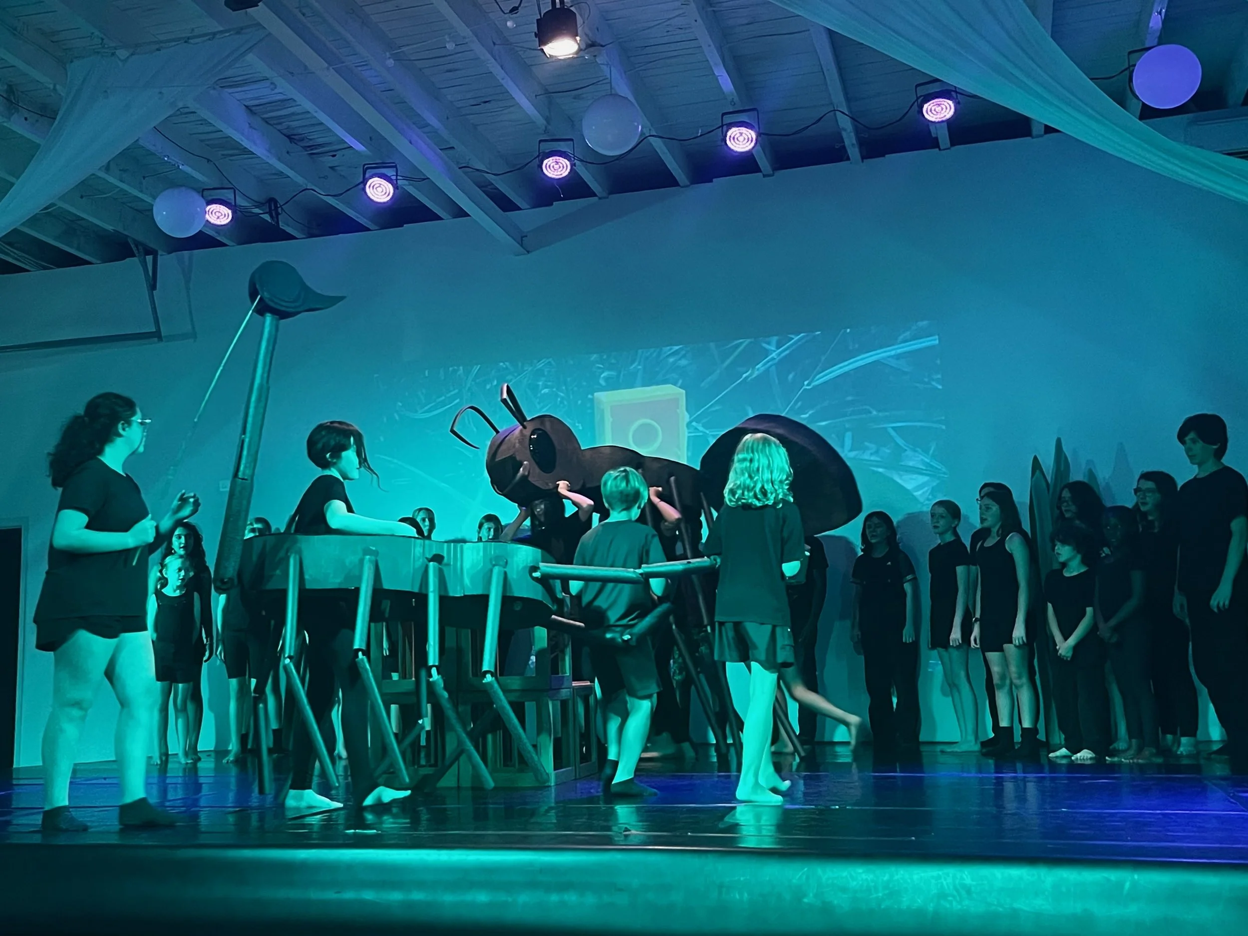 Antie and scorpion for Philly PACK's production of Honey I Shrunk the Kids, 2023