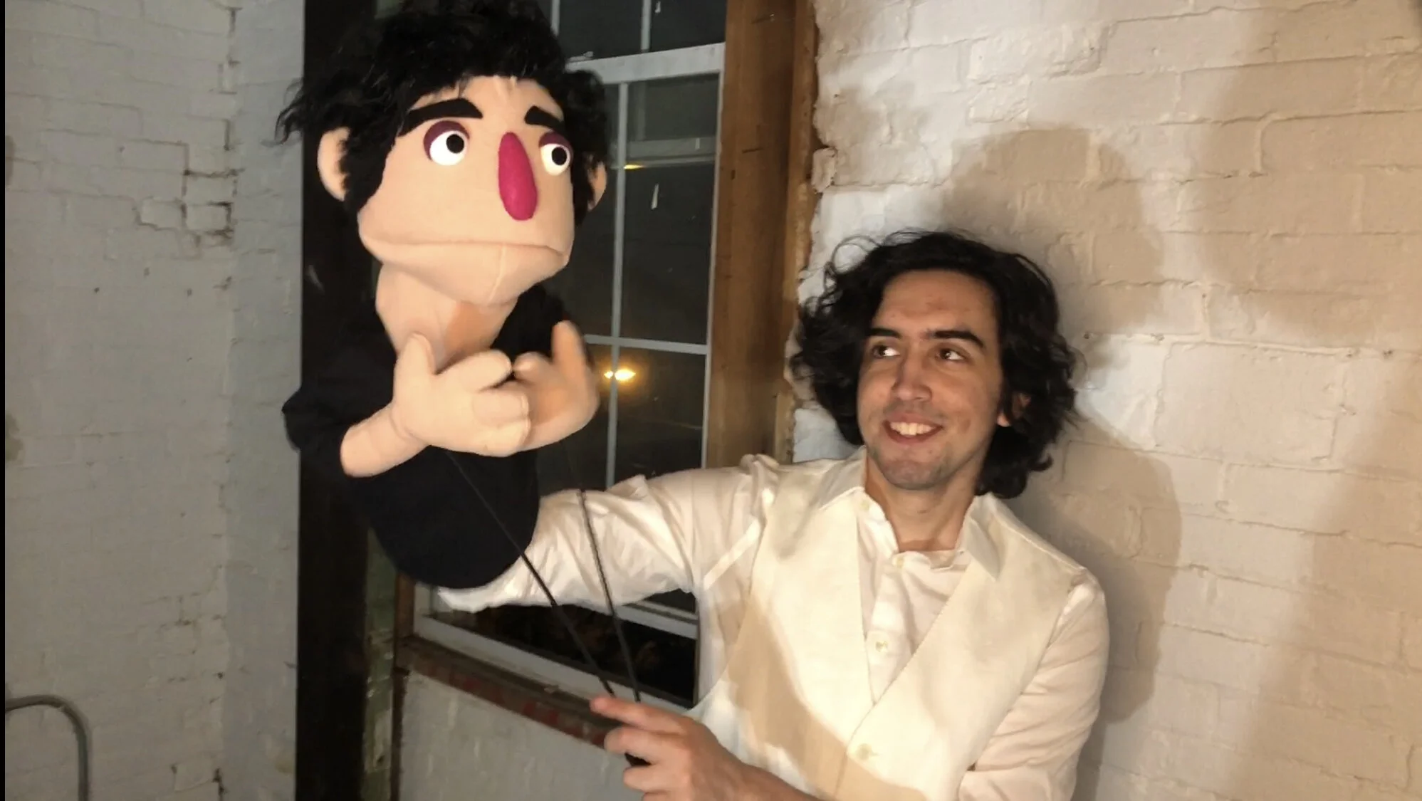 Portrait puppet for video project, 2021