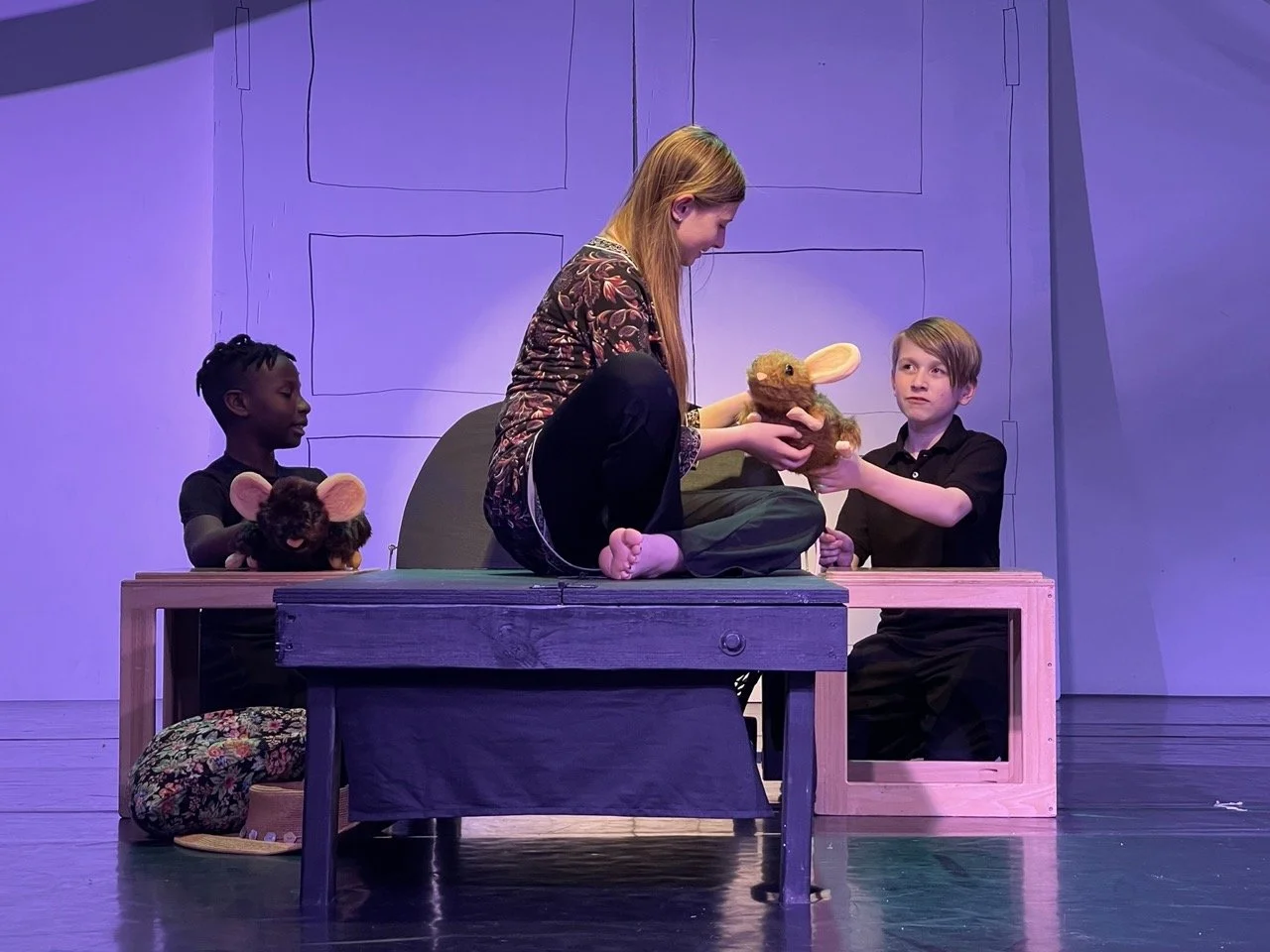 Bruno and Gerry as mice for Philly PACK's production of The Witches, 2023
